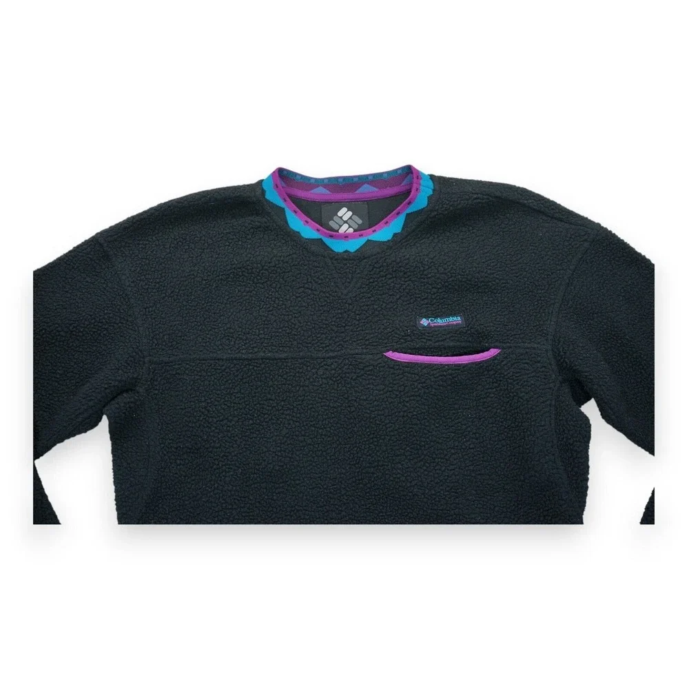 Columbia Wapitoo Fleece Pullover‎ Crewneck Sweater Men's Small Slim Fit
